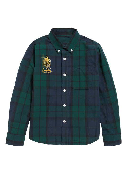 Green Plaid Shirt for Boys
